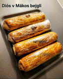 FARSANGI SÜTEMÉNY ELŐRENDELÉS‼️Kiszállítás Február 17.-től  🇭🇺  HÁZI BEJGLI, /MÁKOS, 450g!Fagyasztható!! / Hemgjord Vallmo bagel (bejgli)