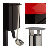 Relaxdays 10033860 Gullash Pan, Sort, Rød