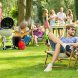 Relaxdays 10033860 Gullash Pan, Sort, Rød